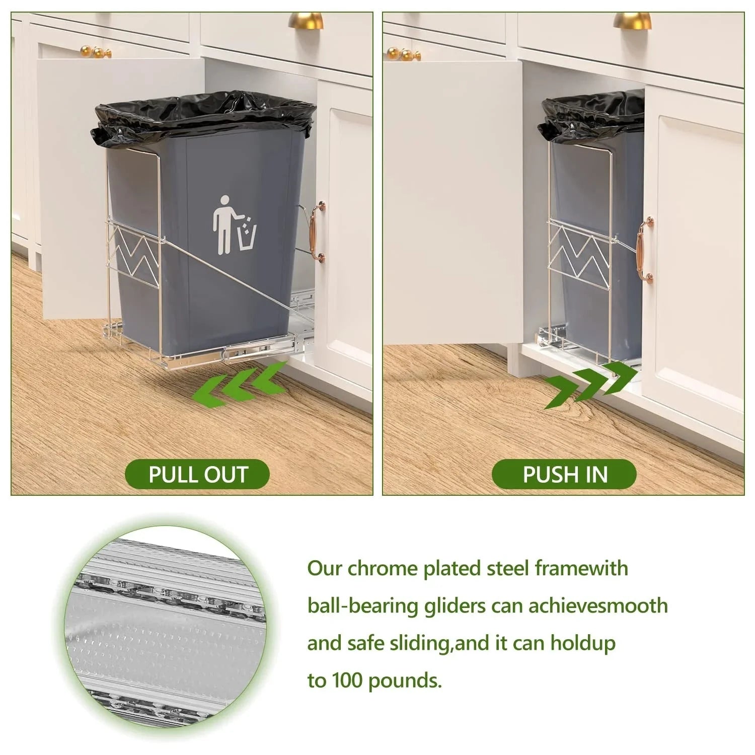 Pull-out trash bin (installed under the cabinet), external sink 07FC0E-D4 - KOEEK [5]