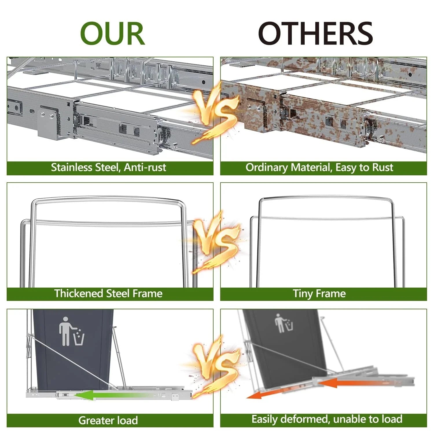 Pull-out trash bin (installed under the cabinet), external sink 07FC0E-D4 - KOEEK [7]