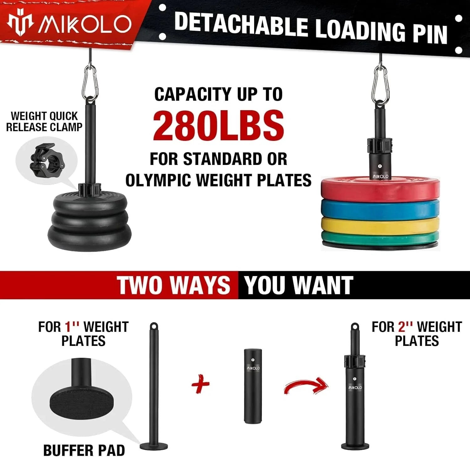Pulley system with upgraded load pin, home gym equipment 07FC0E-D4 - KOEEK [4]