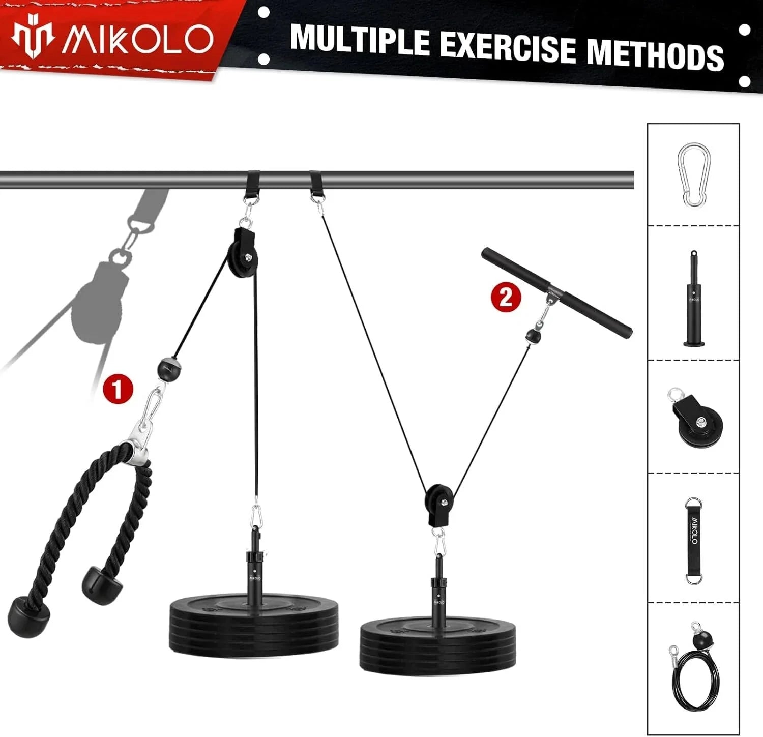 Pulley system with upgraded load pin, home gym equipment 07FC0E-D4 - KOEEK [5]