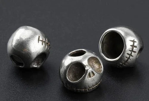 Pumpkin Lanyard Bead Skull Paracord Knife Beads Solid Brass EDC Pendant Tool 07FC0E-D4 - KOEEK [7]
