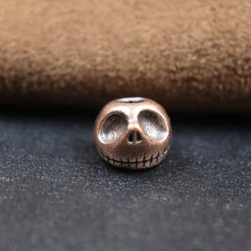 Punk Pumpkin Skull Head Brass Knife Bead Lanyard Pendant EDC Paracord DIY 07FC0E-D4 - KOEEK [9]