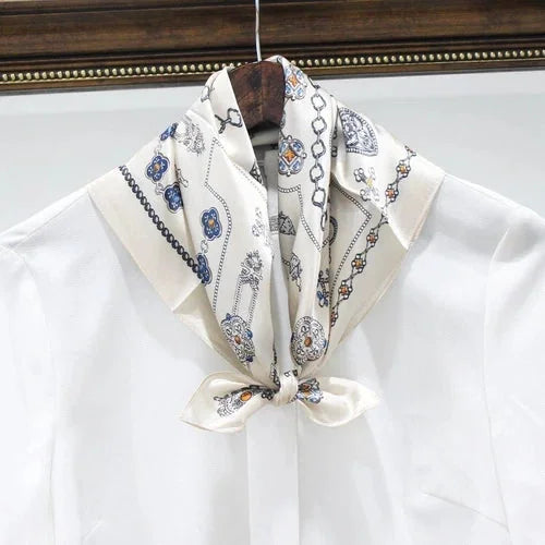 Pure Mulberry Silk Square Scarf For Hair Women Men Natural Silk Neckerchief 07FC0E-D4 - KOEEK [5]