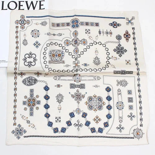 Pure Mulberry Silk Square Scarf For Hair Women Men Natural Silk Neckerchief 07FC0E-D4 - KOEEK [9]