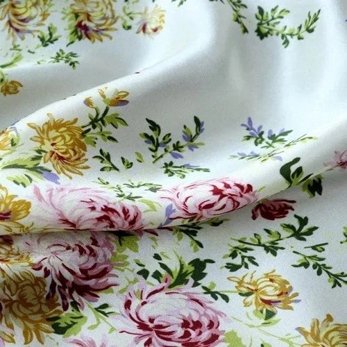 Pure Silk 21" Small Square Scarf Women Neckerchief Black White Flower Wrap 07FC0E-D4 - KOEEK [4]