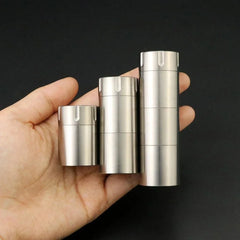 Pure Titanium Pill Holder Case Container Organizer Waterproof Portable EDC Gift 07FC0E-D4 - KOEEK [1]