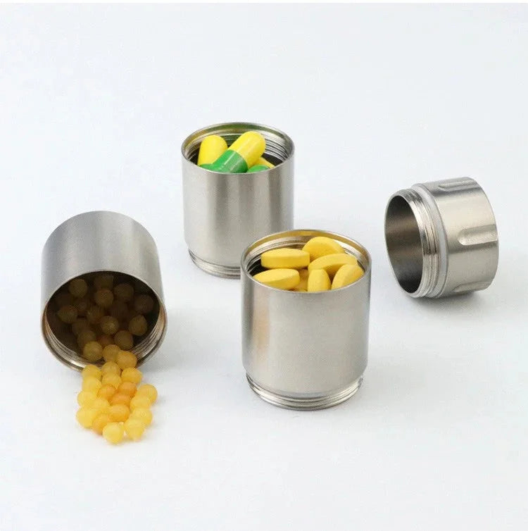Pure Titanium Pill Holder Case Container Organizer Waterproof Portable EDC Gift 07FC0E-D4 - KOEEK [5]