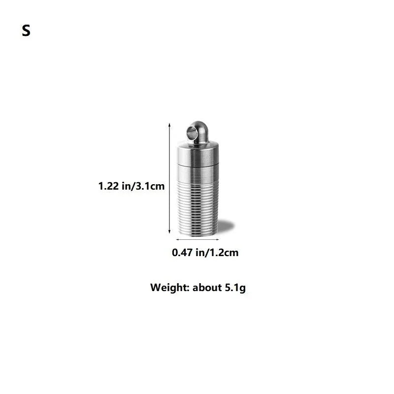 Pure Titanium Pill Holder Organizer Container Case Waterproof Portable EDC 07FC0E-D4 - KOEEK [10]