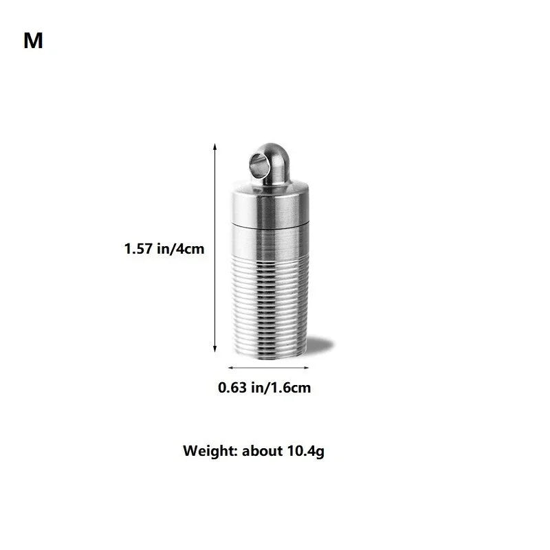 Pure Titanium Pill Holder Organizer Container Case Waterproof Portable EDC 07FC0E-D4 - KOEEK [11]
