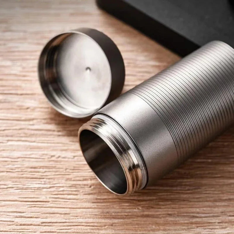 Pure Titanium Pill Holder Organizer Container Case Waterproof Portable EDC 07FC0E-D4 - KOEEK [6]