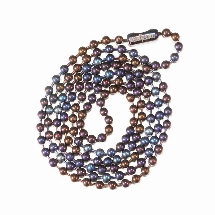 Pure Titanium Round Ball Bead Chain Anti-Allergy Ultralight Necklace 2/2.4/3/4mm 07FC0E-D4 - KOEEK [1]
