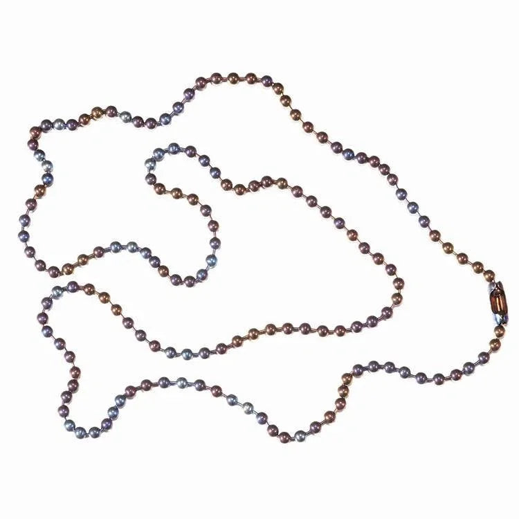 Pure Titanium Round Ball Bead Chain Anti-Allergy Ultralight Necklace 2/2.4/3/4mm 07FC0E-D4 - KOEEK [6]