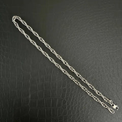 Pure Titanium Twisted Necklace With a 7mm Wide Anti Allergic Moisture Chain 07FC0E-D4 - KOEEK [4]