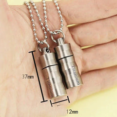Pure Titanium Waterproof Case Box Pendant EDC Portable Bottle With Keyring 07FC0E-D4 - KOEEK [3]