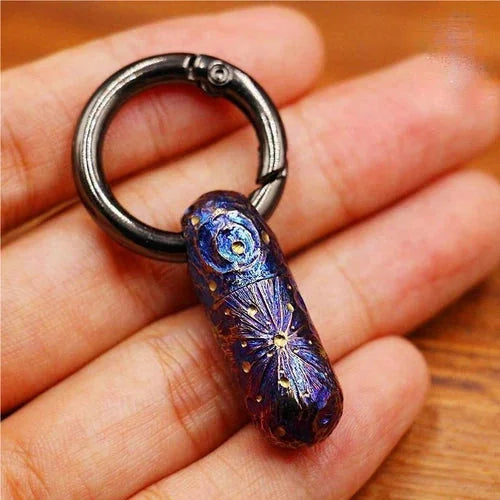 Pure Titanium Waterproof Pill Holder Case Container Keychain Handmade EDC Gift 07FC0E-D4 - KOEEK [2]