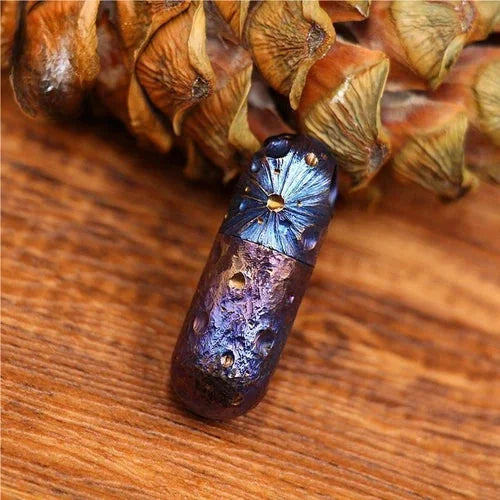 Pure Titanium Waterproof Pill Holder Case Container Keychain Handmade EDC Gift 07FC0E-D4 - KOEEK [4]