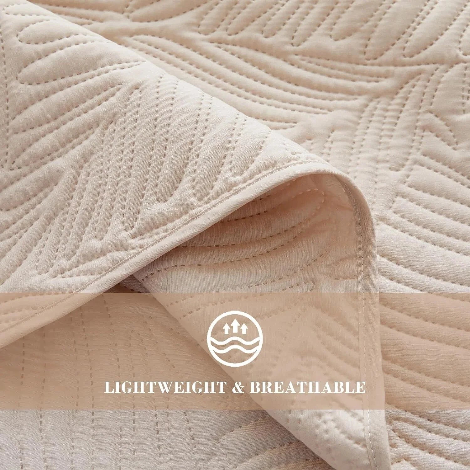 Queen Quilt Bedding Set,Lightweight Beige Quilts Queen Full Size for All Seasons 07FC0E-D4 - KOEEK [5]