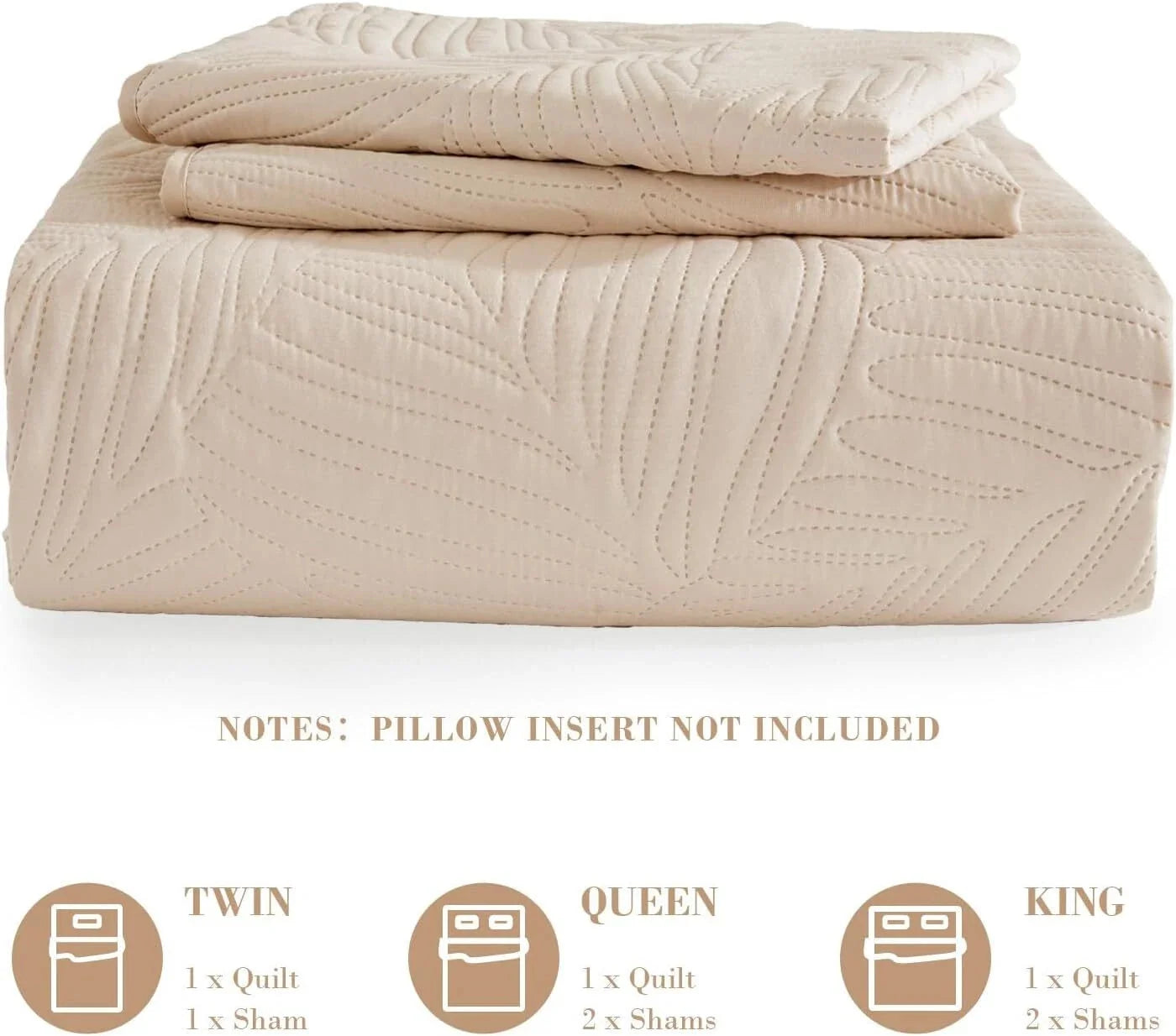 Queen Quilt Bedding Set,Lightweight Beige Quilts Queen Full Size for All Seasons 07FC0E-D4 - KOEEK [6]