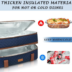 Quilted Insulated Double Casserole Carrying Case - Potluck Gatherings 07FC0E-D4 - KOEEK [4]
