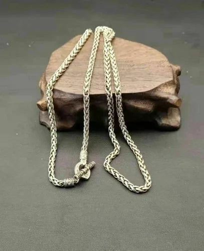 Rare Chinese Miao Tibetan Silver Handmade Necklace Jewelry Noble Women Men Gift RARE - KOEEK [1]