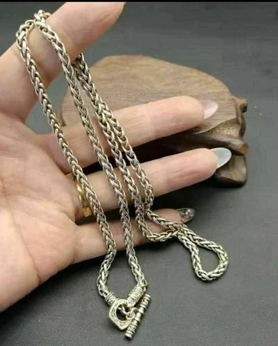 Rare Chinese Miao Tibetan Silver Handmade Necklace Jewelry Noble Women Men Gift RARE - KOEEK [3]