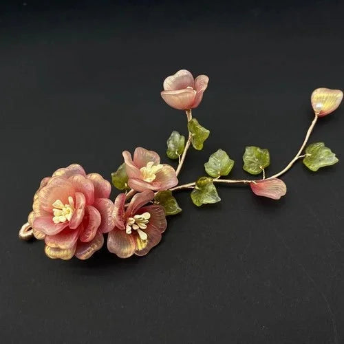 Red Glaze Hairpin Set Hanfu Vintage Hair Clip Chinese Style Accessory 07FC0E-D4 - KOEEK [2]