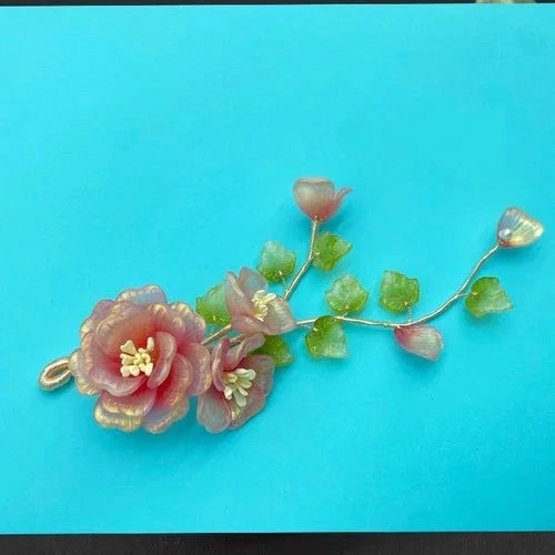 Red Glaze Hairpin Set Hanfu Vintage Hair Clip Chinese Style Accessory 07FC0E-D4 - KOEEK [5]