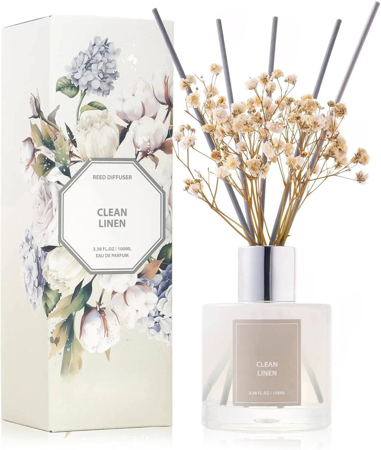 Reed Diffuser Set, 3.38fl oz (100 ml) - Essential Oil Diffuser with 8Reed Sticks 07FC0E-D4 - KOEEK [2]