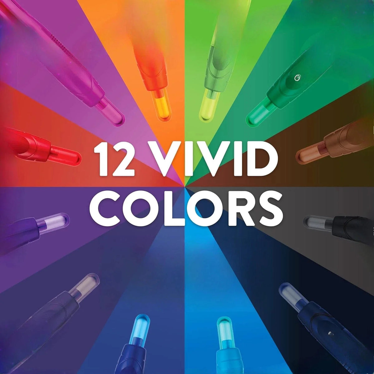Retractable Ballpoint Pens, Bold (1.4mm), Assorted Colors, 12 Count 07FC0E-D4 - KOEEK [1]