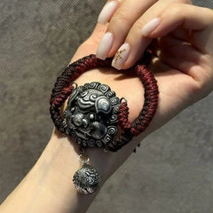 Retro Ethnic Bracelet Swallow Gold Beast Lion Braided Adjustable Rope Jewelry 07FC0E-D4 - KOEEK [4]