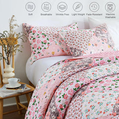 Reversible Patchwork Quilts Full Queen Size, Lightweight Boho Printed Bedspreads 07FC0E-D4 - KOEEK [3]