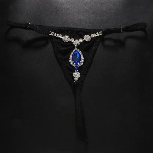 Rhinestone Bikini Body Chain Women Lingerie Underwear Teardrop Jewelry Accessory 07FC0E-D4 - KOEEK [2]