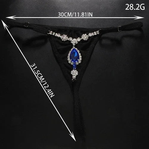 Rhinestone Bikini Body Chain Women Lingerie Underwear Teardrop Jewelry Accessory 07FC0E-D4 - KOEEK [5]
