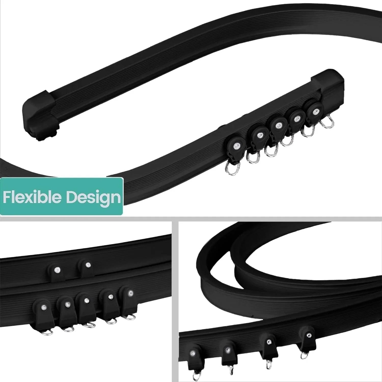 Room divider curtains Flexible ceiling track set Curtain tracks 07FC0E-D4 - KOEEK [4]