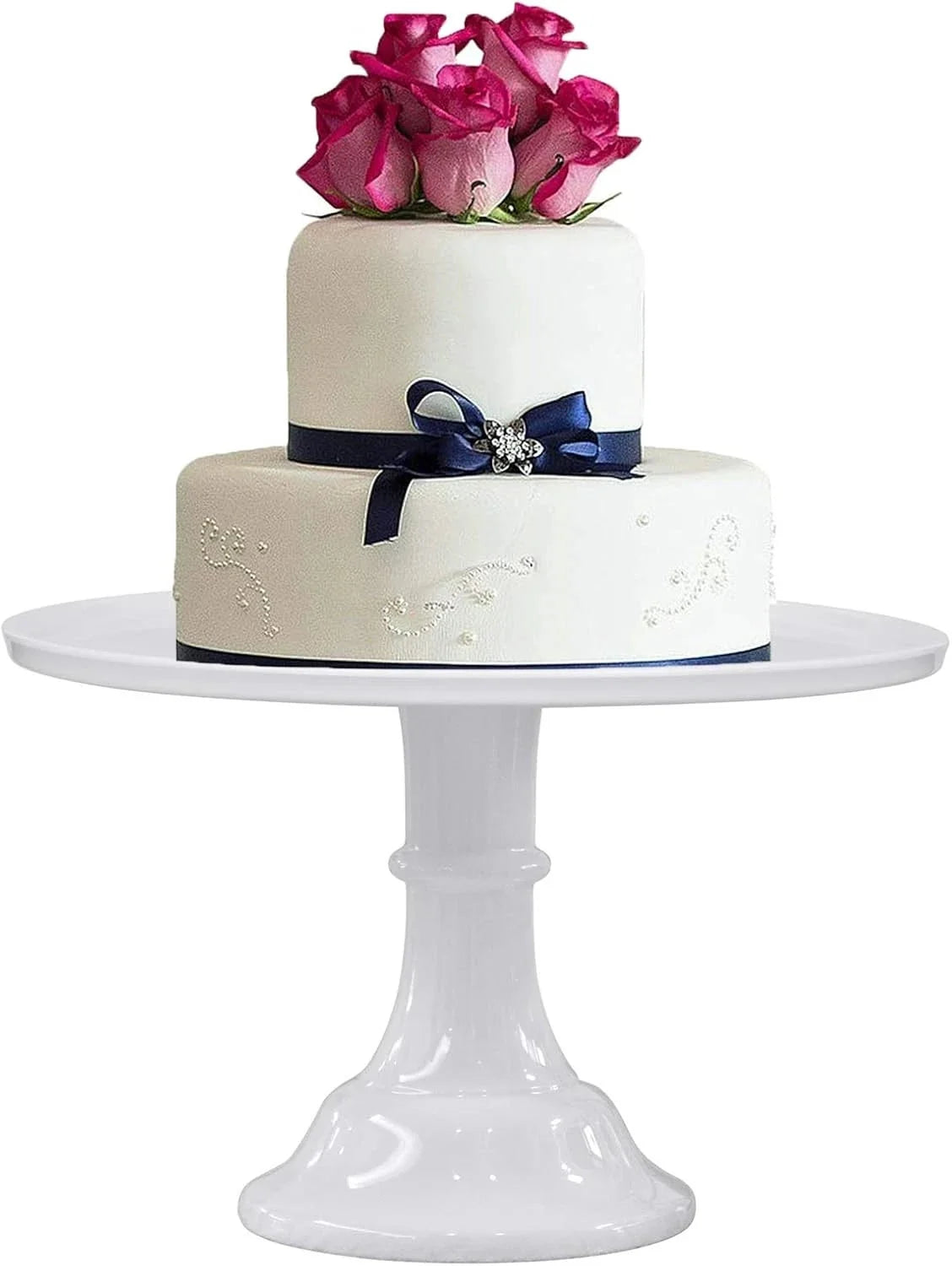 Round Cake Stand White 11" Cake Display Stand Dessert Cupcake Display Tray 07FC0E-D4 - KOEEK [1]