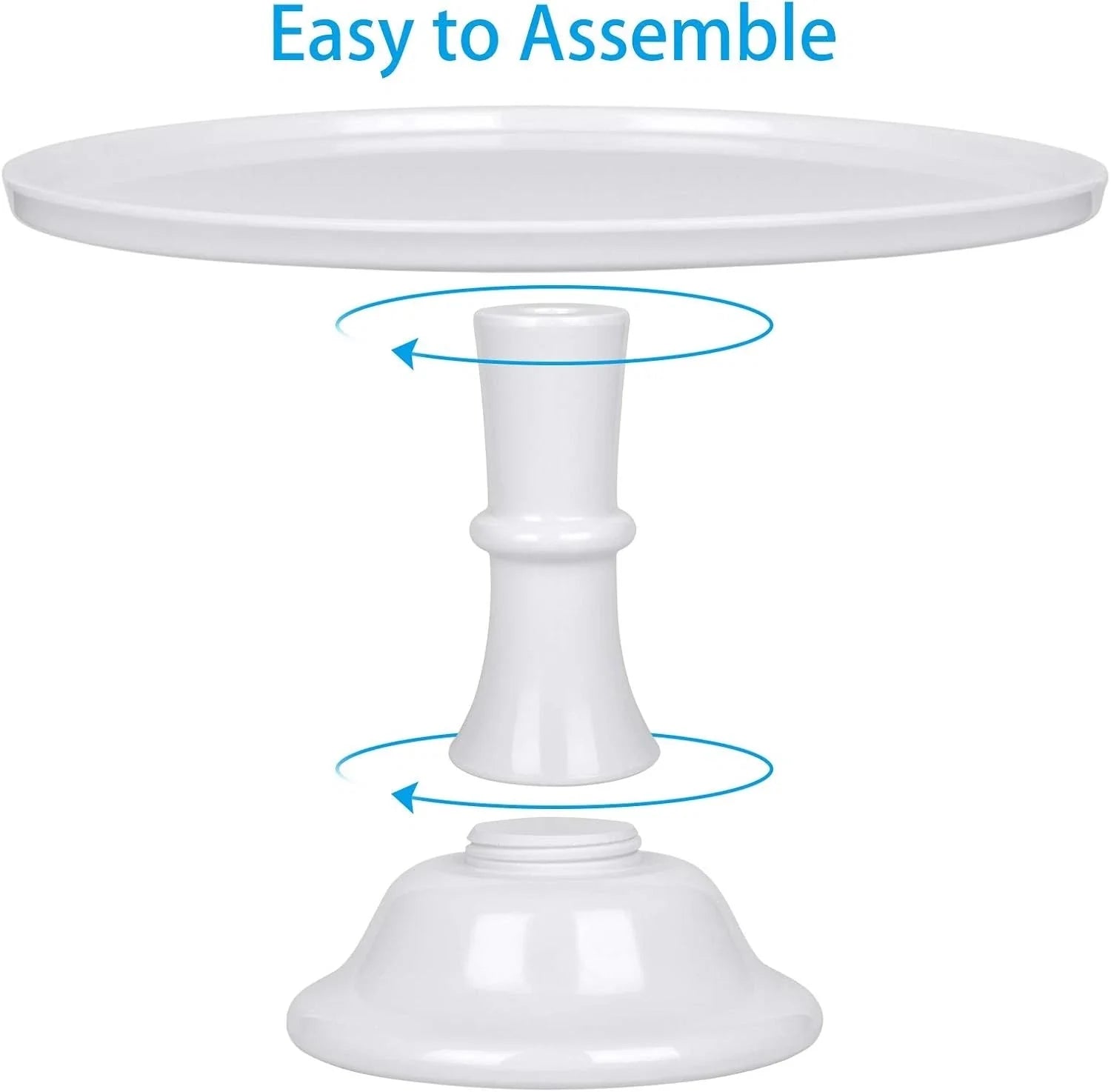 Round Cake Stand White 11" Cake Display Stand Dessert Cupcake Display Tray 07FC0E-D4 - KOEEK [3]