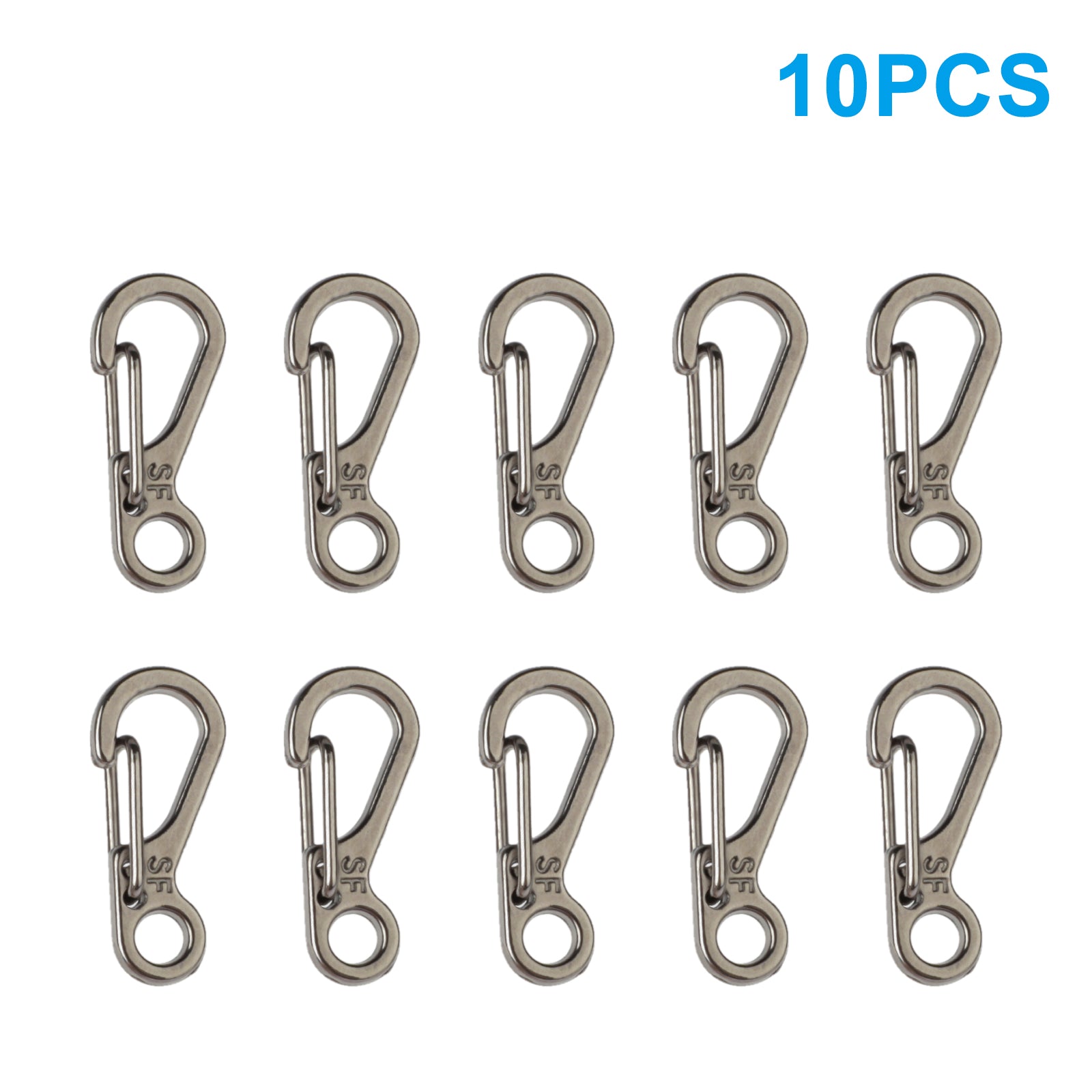 10-40x Mini SF Aluminum Spring Carabiner Clip Keychain Outdoor Snap Camping Hook koeek - KOEEK