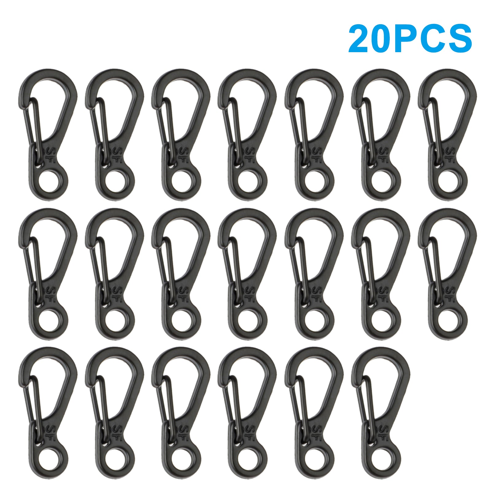 10-40x Mini SF Aluminum Spring Carabiner Clip Keychain Outdoor Snap Camping Hook koeek - KOEEK