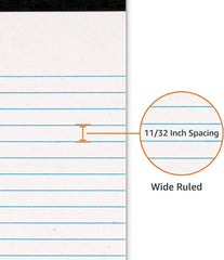 SERIFIED WRITING NOTEBOOKS, 8.5 inches x 11.75 inches, white,(12 packages of 50) 07FC0E-D4 - KOEEK [3]