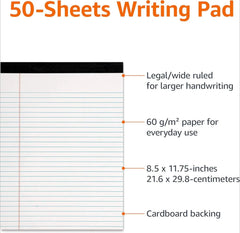 SERIFIED WRITING NOTEBOOKS, 8.5 inches x 11.75 inches, white,(12 packages of 50) 07FC0E-D4 - KOEEK [4]