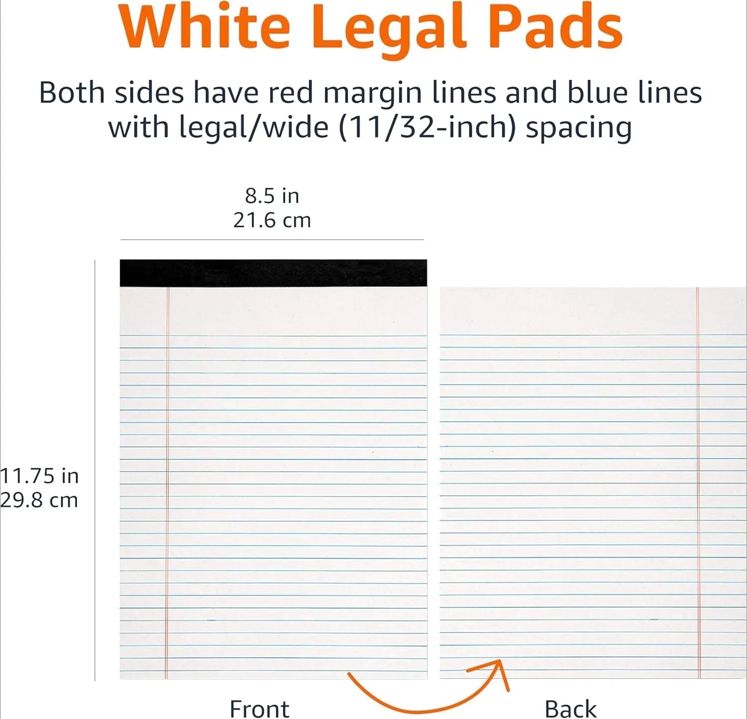SERIFIED WRITING NOTEBOOKS, 8.5 inches x 11.75 inches, white,(12 packages of 50) 07FC0E-D4 - KOEEK [5]