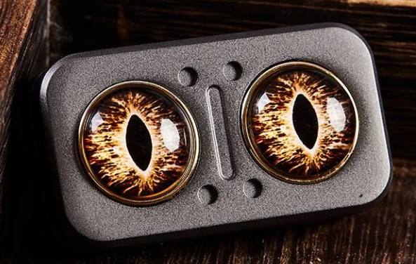 3-in-1 Fidget Toys, Spinner, Slider & Clicker, Metal Poker Push Card, Fidget Spinner Clicker, EDC Cat Eye Push Slider for ADHD Anxiety Stress Relief, Sensory Toy for Adults KOEEK - KOEEK