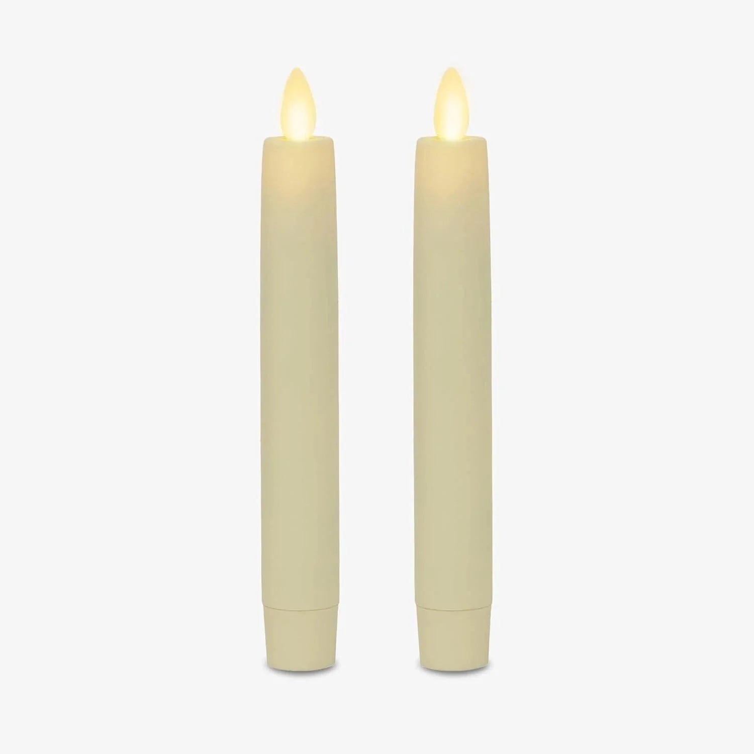 Set of 2 Moving Flame LED Tapered Candles (1x6 in.), (Ivory) 07FC0E-D4 - KOEEK [2]