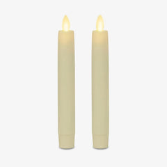 Set of 2 Moving Flame LED Tapered Candles (1x6 in.), (Ivory) 07FC0E-D4 - KOEEK [2]