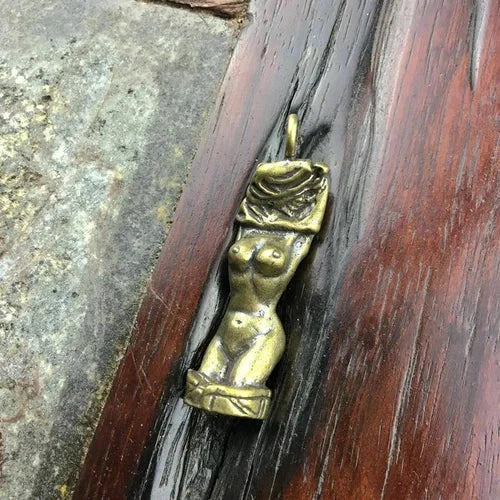 Sexy Brass Half Naked Goddess Keychain Pendant 07FC0E-D4 - KOEEK [1]