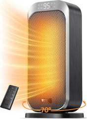 Silent space heater for indoor use,1500 Watt electric heater with remote control 07FC0E-D4 - KOEEK [1]