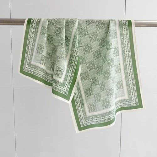 Silk Mulberry 150X16cm Scarf Women Neckerchief Wrap Shape Totem Print 07FC0E-D4 - KOEEK [1]