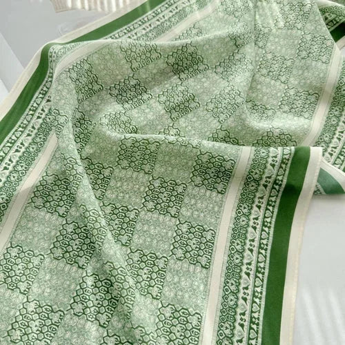 Silk Mulberry 150X16cm Scarf Women Neckerchief Wrap Shape Totem Print 07FC0E-D4 - KOEEK [6]
