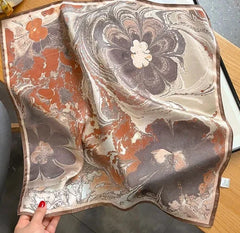 Silk Mulberry Scarf Square Wrap Rendering Print Shawl 53X53cm Neckerchief 07FC0E-D4 - KOEEK [2]