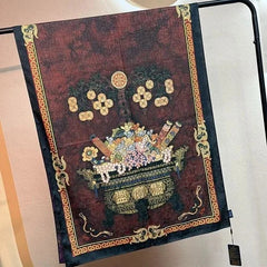 Silk Scarf 70x180cm Double Sided Print Chinese Style Shawl Wrap Long Scarf Women 07FC0E-D4 - KOEEK [2]
